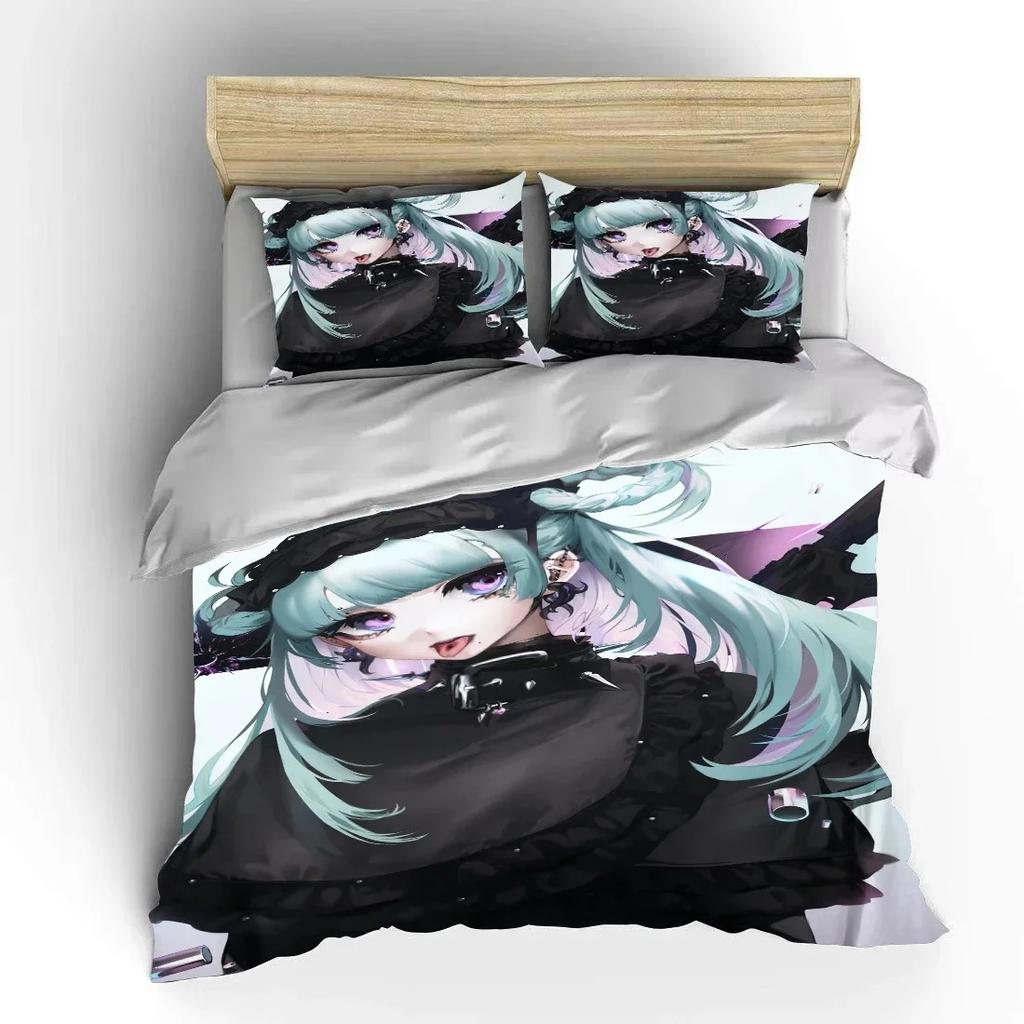 Japanese 3D Anime Moe Double Bed Duvet Cover Luxury European Bedding Sets Soft Pillow Cases Home Textiles