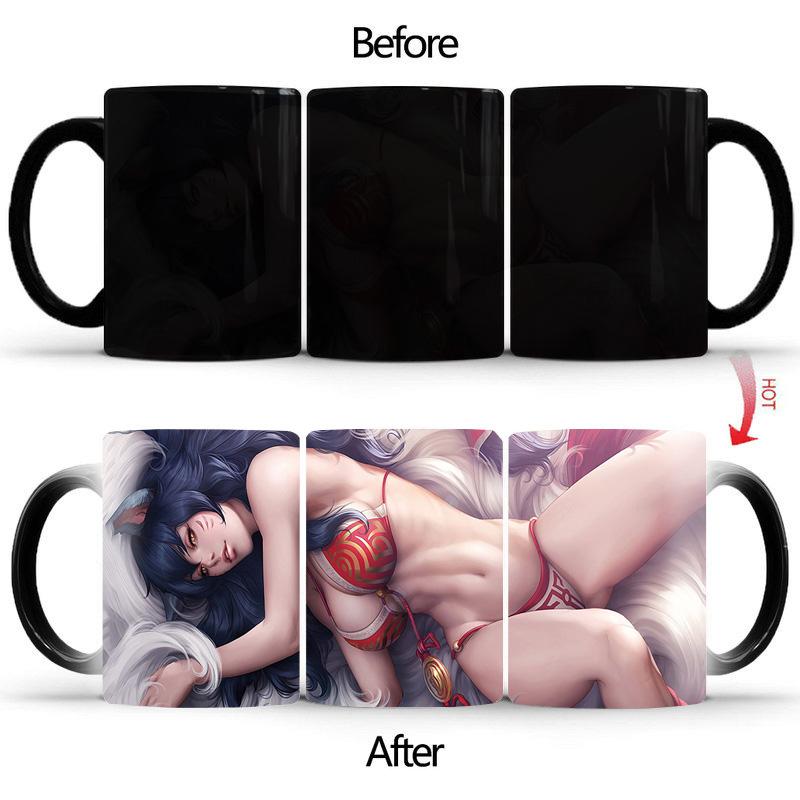 Kreativní hrnek měnící barvu BSKT-214 Hrnky Sublimační Tumblery Šálek na kávu Originální hrnky Porcelánové hrnky Doprava zdarma Keramický