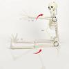 Halloween Skeleton Statue Skeleton Man Walking Dog Resin Ornament Spooky
