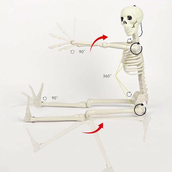 Halloween Skeleton Statue Skeleton Man Walking Dog Resin Ornament Spooky