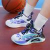 2188 children's basketball shoes medium and high top rotating buckle sports shoes primary school students middle and older children's basketball boot