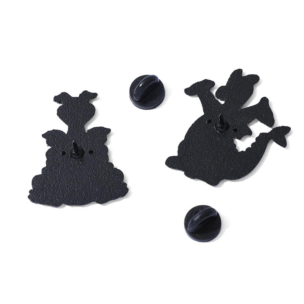 European and American film and television characters, metal badges, purple dragon alloy, oil dripping brooch, pin, bag decoration