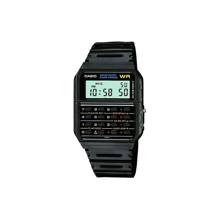 Casio Vintage Data Bank Multifunction Waterproof Quartz Watch Men watches Black CA-53W-1Z Metal Watch Box (Free Gift)