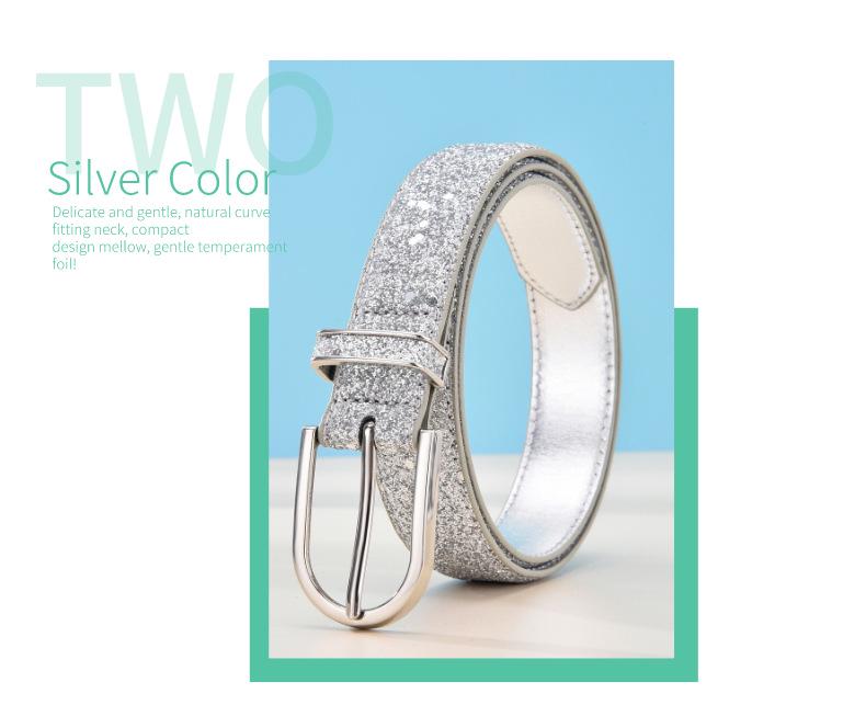 Trendy Korean Style Women's Gold Faux Leather PU Belt