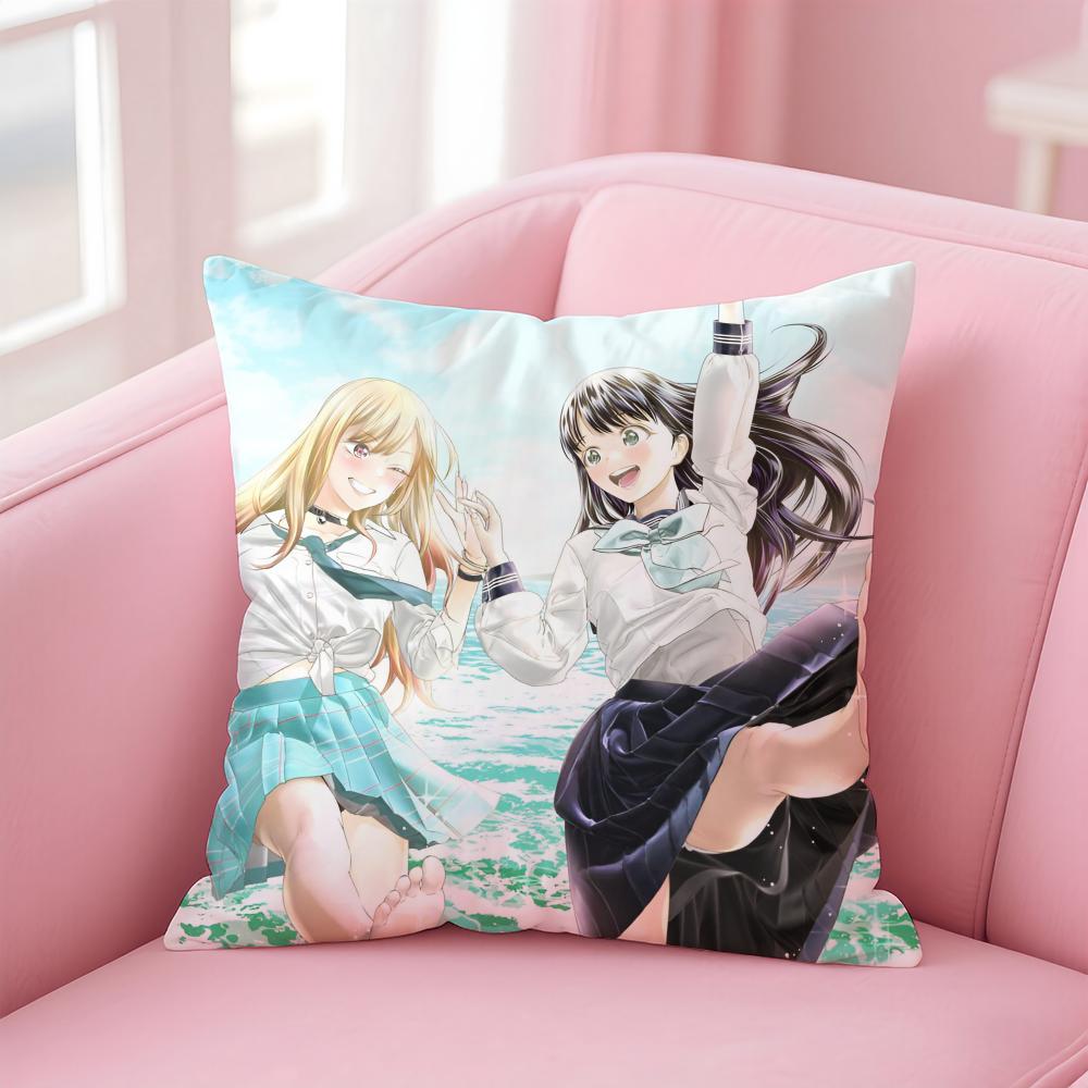 Anime Cartoon TTomorrows My GGirlG Cushion Cover Pillow Case Soft Skin Friendly Fabric  Concealed Zipper