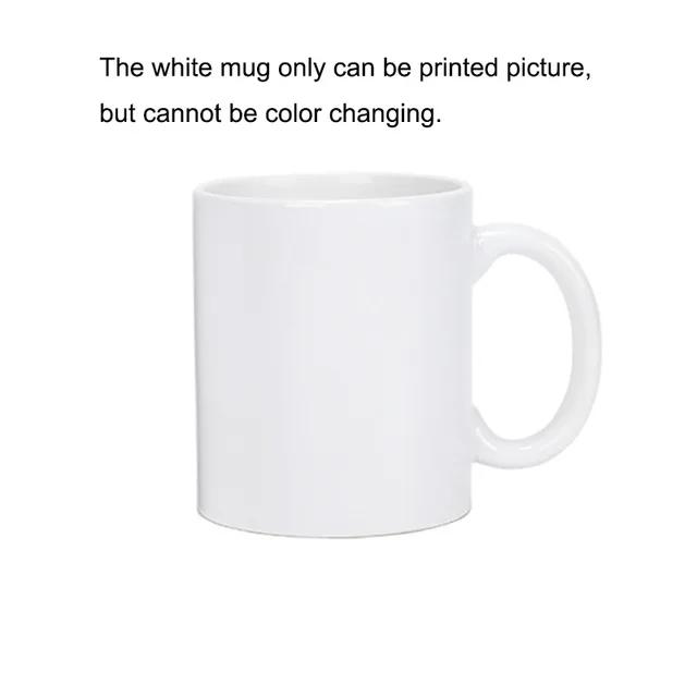 Creative DIY photo Mug Magic Mug Heat Sensitive Ceramic Mugs Color Changing Coffee Mugs Milk Cup Gift Print Pictures 330ml