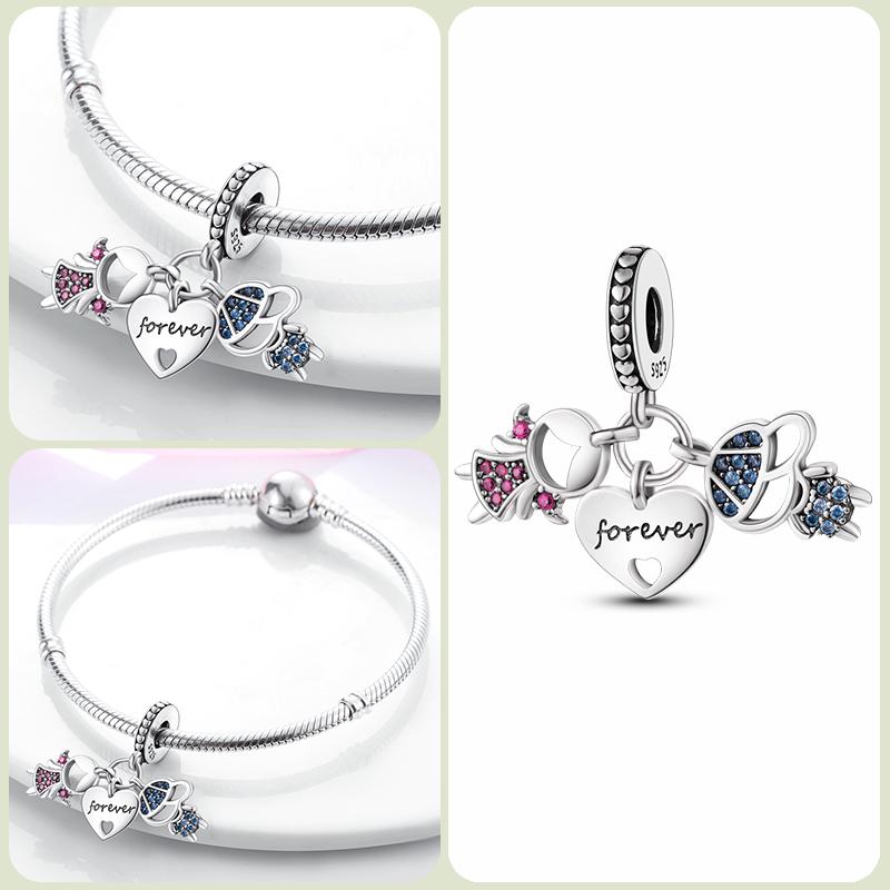 Modne koraliki zawieszki S925 ze srebra próby 925 w stylu klasycznym i romantycznym z motywem żółwia lotosu, odpowiednie do oryginalnej bransoletki DIY na prezent