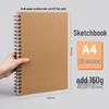 A4 Coil-Bound Thickened Sketchbook: Blank Watercolor Marker Paper for Children's Art 