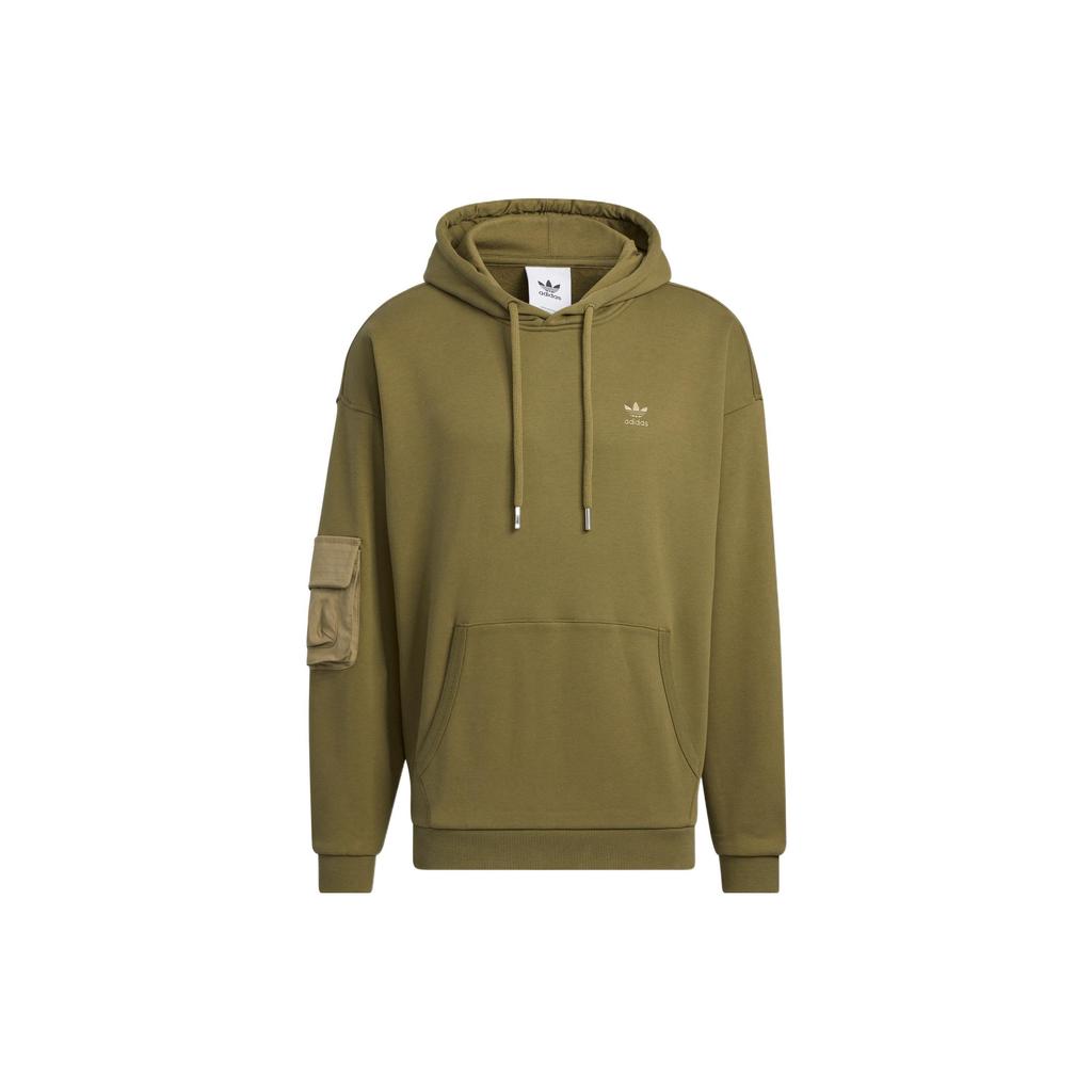 Adidas Originals Trefoil WW Hoodie With Embroidered Logo Long Sleeve Men Hoodie Green IC8156