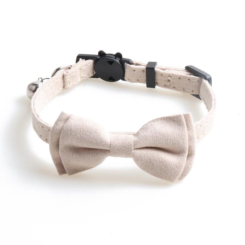 New Pet Dog Collar Solid Color Macaron Suede with Bow for Cats and Dogs  Dog Accessories for Small Dogs Dog Harness Dogs Leash