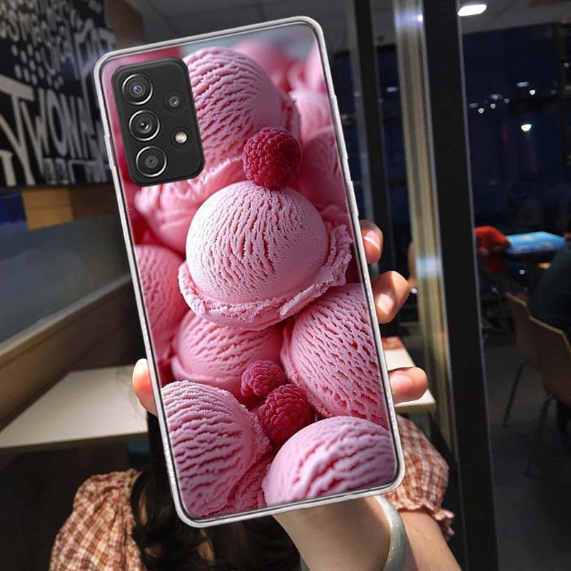 Colorful Ice Cream and Popsicles Phone Case for Samsung A54 A57 A37 A17 A14 A15 A12 A24 A34 A55 A35 A25 A52S A07 A05S A04S A22 A