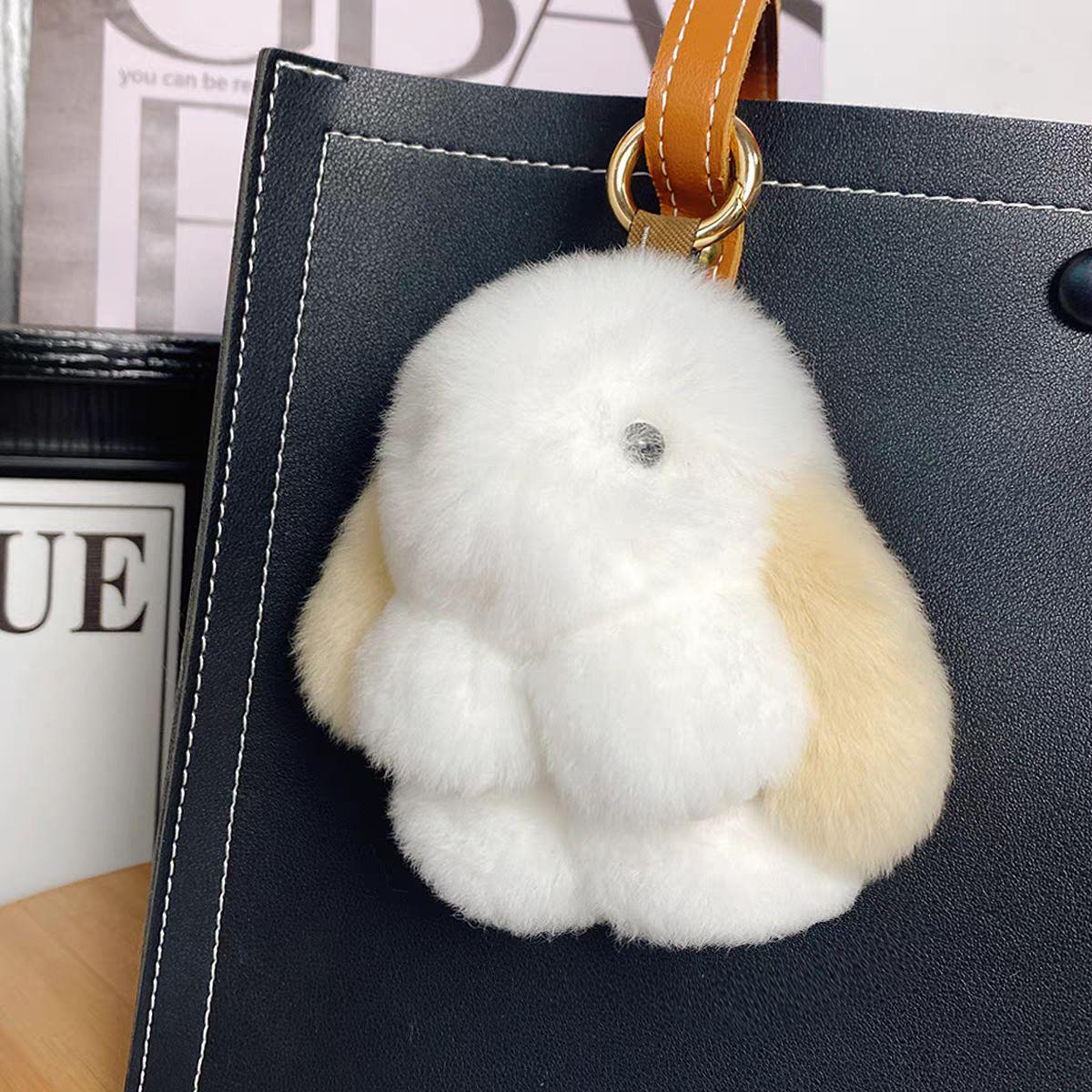 Adorable Plush Rabbit Pendant Keychain and Bag Charm