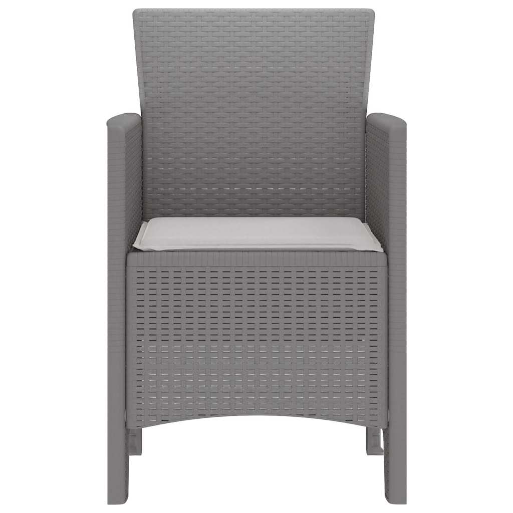 Garden Chair 2 pcs Light Grey 53 x 49 x 85 cm Polypropylene