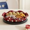 Large Capacity 360° Rotating Fruit Plate Round Kitchen Seasoning Rack Nut Tray  Refreshments