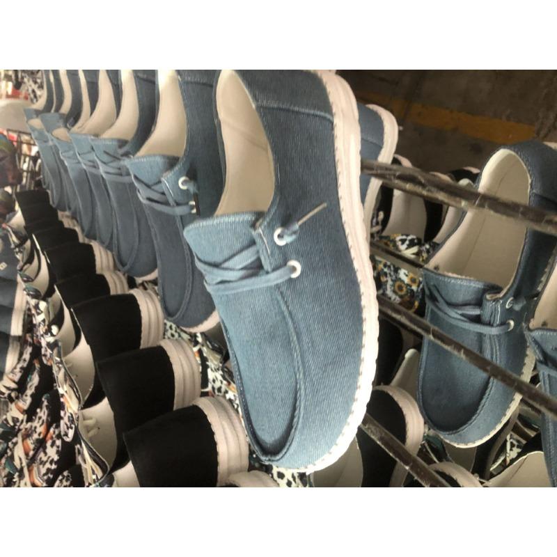 Spring and summer new thick-soled lace-up sports shoes flat-soled casual shoes large size color matching canvas single shoes women