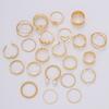 56pcs Fashion Minimalist Faux Pearl Geometric Snake Bone Chain Butterfly Multi-Layer Necklace Bracelet Ring Earring Jewelry Set