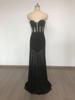 Strapless Rhinestone Mesh Bandage Evening Dress