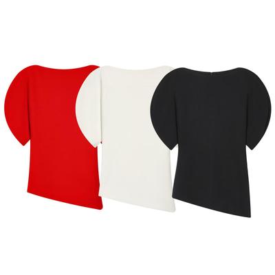 European Style 2025 Slim Fit Puff Sleeve Round Neck Top for Women