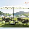 Outdoor Triple-Head Patio Sunshade Umbrella