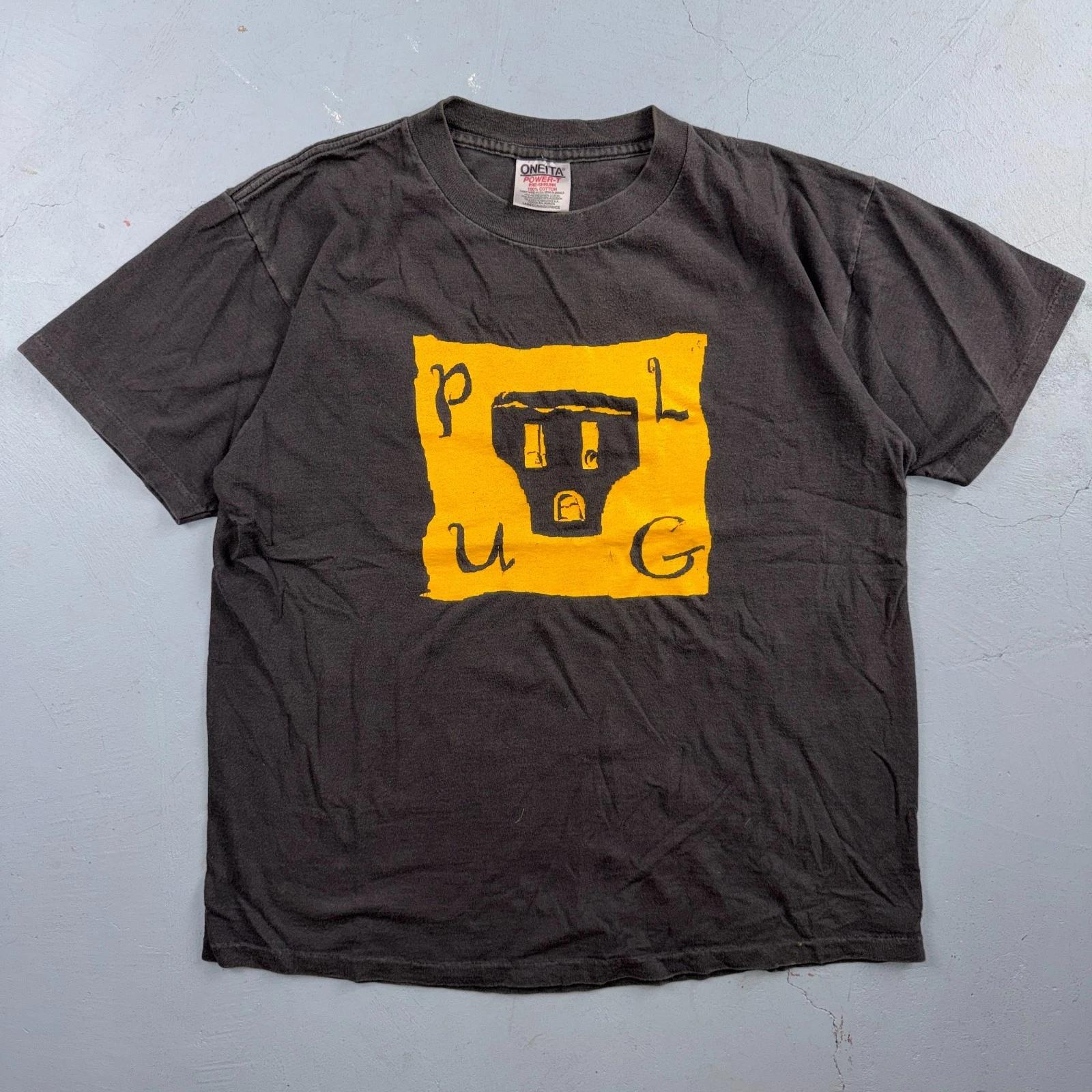 

Oneita PLUG Art VTG T Shirt 90s Single Stitch Graphic Music Band Gulp Outlet 3XL