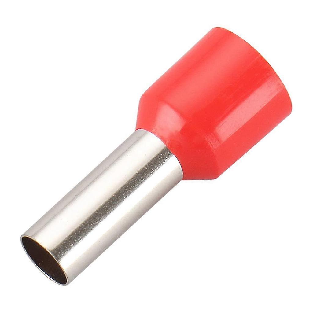 AWG 8/10.0mm Copper Wire Insulated Crimp Connector Ferrule Pin Cord End Red E10-12 Pack of 100