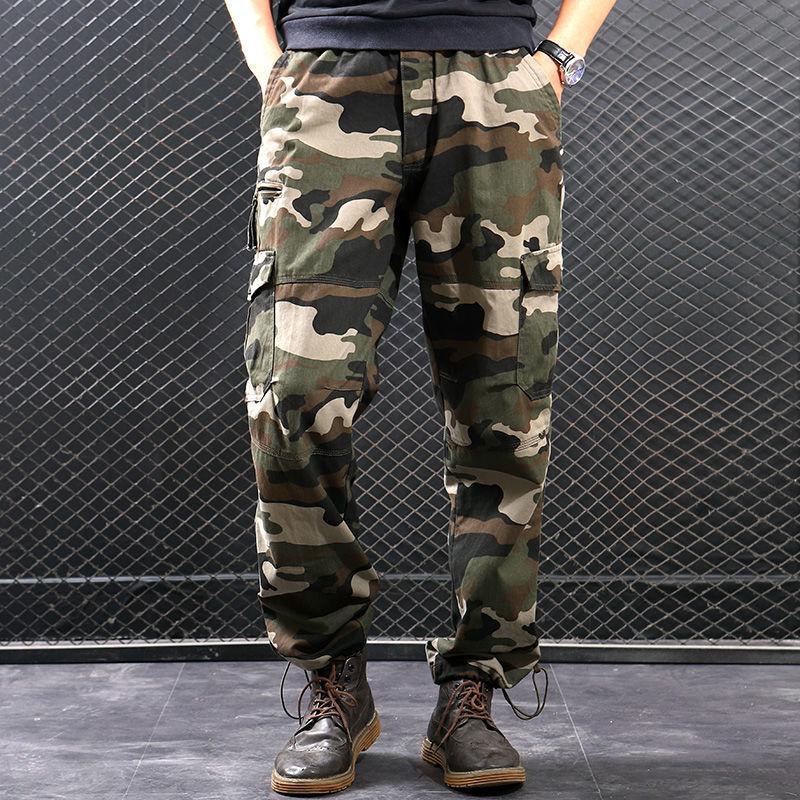 Pantaloni da Lavoro Resistenti all'Usura Multi-tasche da Uomo | Tuta da Lavoro a Vestibilità Larga per Protezione Lavoratori
