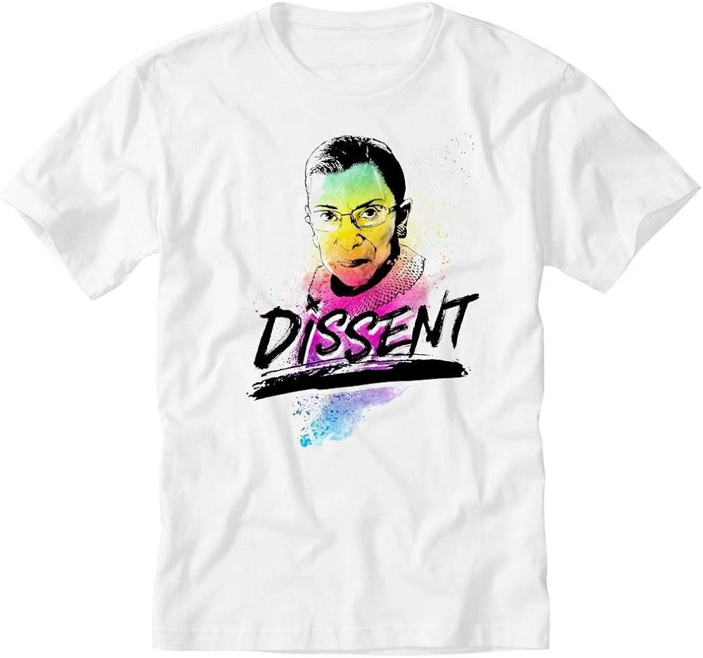 Men s and Women s T-shirts Dissent- RBG White T Shirt XXXXL
