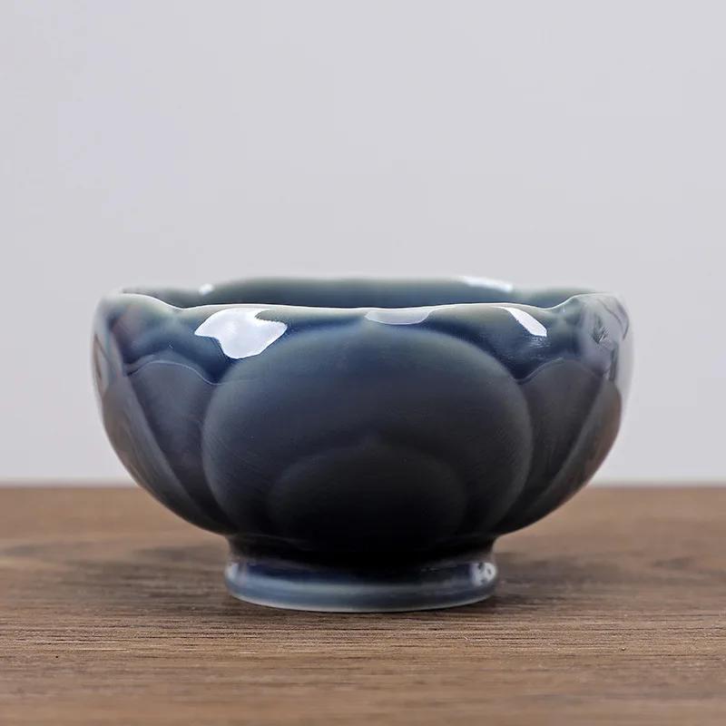 

Kung Fu Lotus Cup Teacup Master Cup White Porcelain Ceramics Small Teacup Kung Fu Tea Bowl Retro Style Cup 200ml