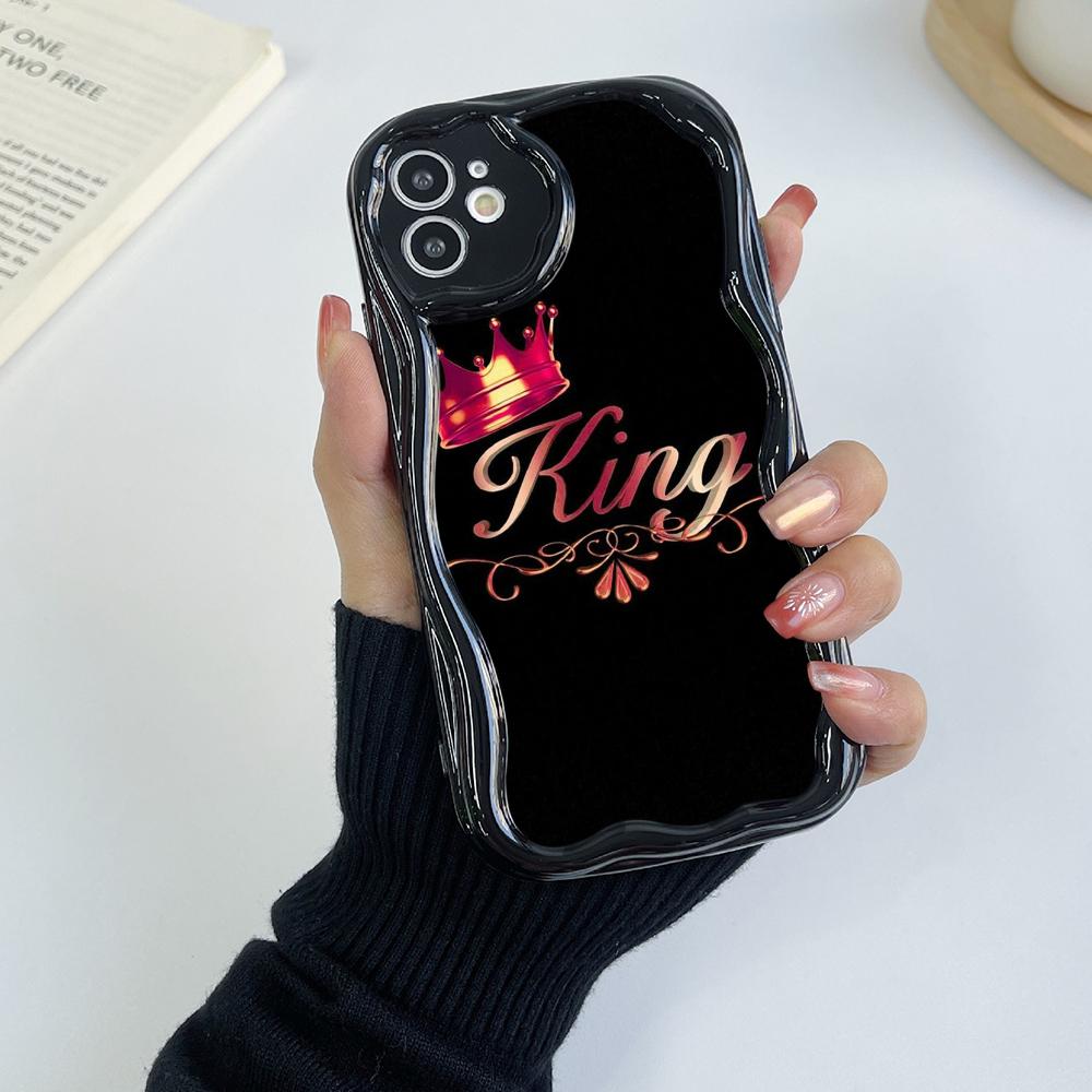 Ae84 King Queen Couple Art Protective Phone Cases for Samsung S23 S24 Ultra A55 A14 A25 A13 Infinix Hot 40 Pro Tecno Spark 20C Wave TPU Back Cover