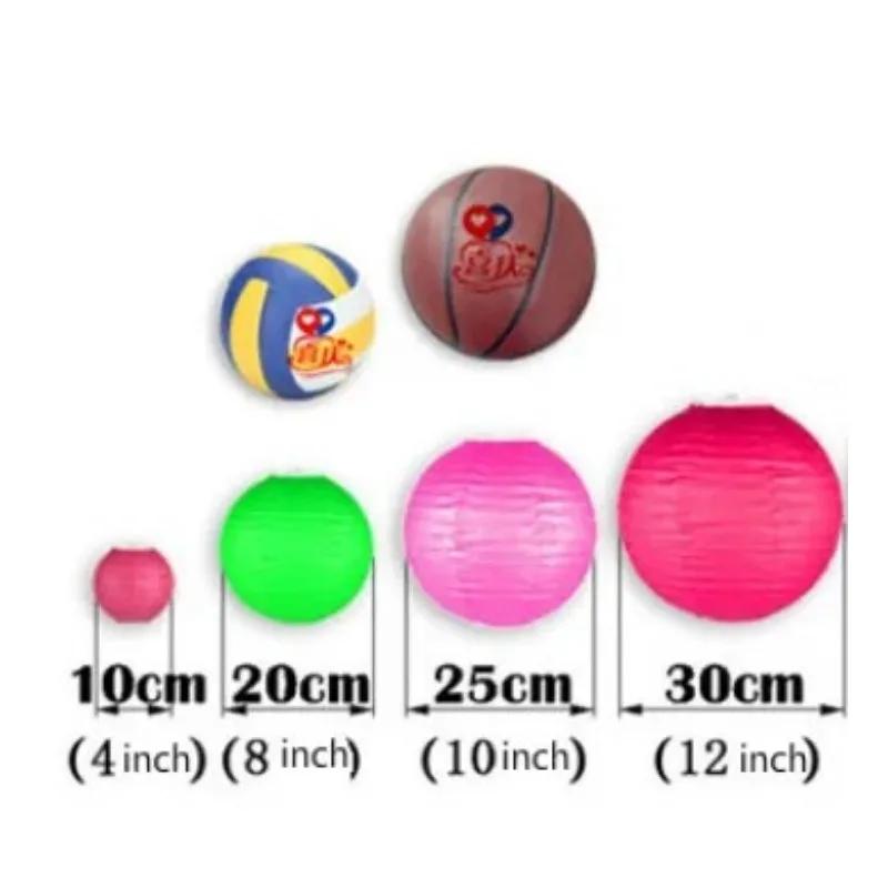 20cm Wedding Decoration Colorful Lantern Lantern Festival Decoration Folding Hand-made Circular Paper Lantern Wedding Children Painting Diy Lantern