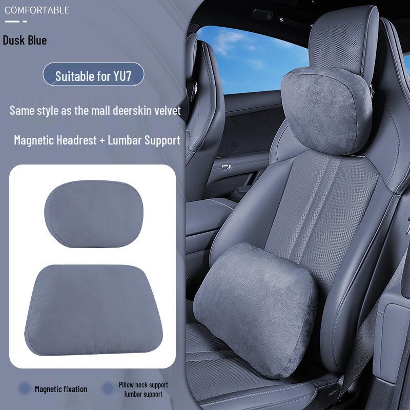Universal All-Season Car Headrest and Lumbar Support Pillow for Xiaomi SU7/YU7