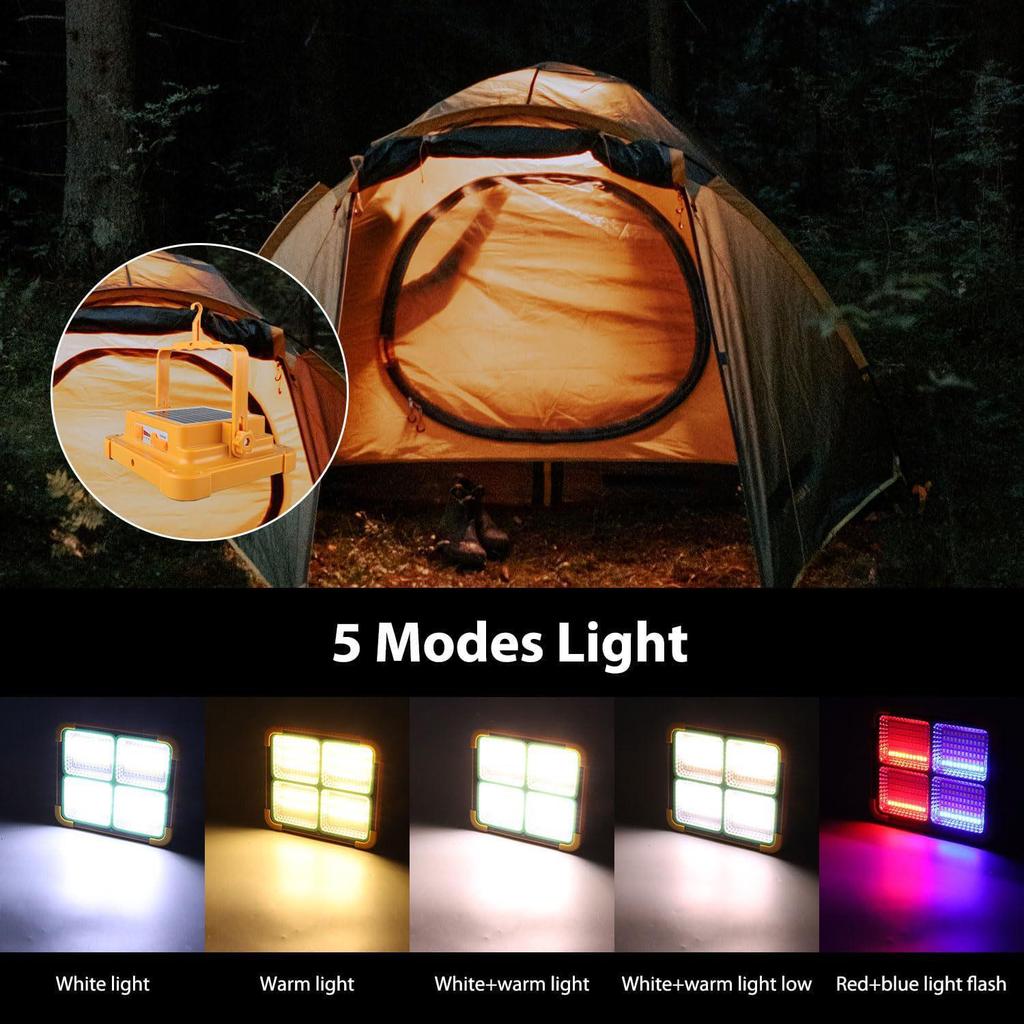 Rechargeable LED Solar Outdoor Lights for Street Stalls, Night Markets, Emergencies & Camping