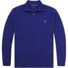 Polo Solid Color Pony Logo Embroidered Half-Zip Knit Long Sleeve Sweatshirt Men Sweatshirt Blue MNPOKNI16820199-400
