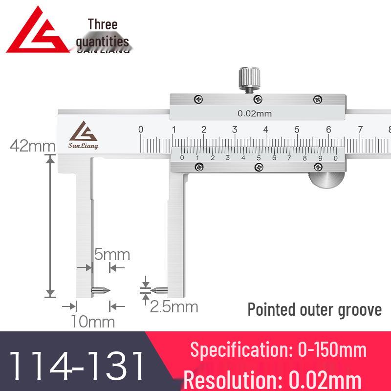 Stainless Steel Digital Vernier Caliper 10-150mm for Inner/Outer Groove Measurement
