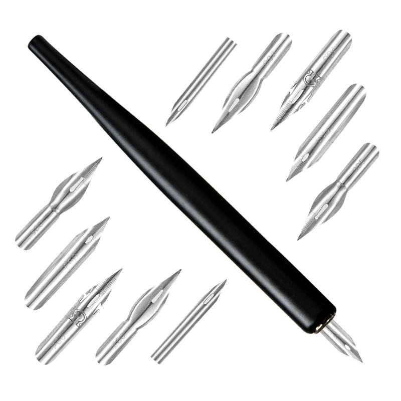 

Деревянная подставка для перьевой ручки с 5 сменными наконечниками, деревянная ручка для чернил для каллиграфии для начинающих художников, для письма, рисования, искусства, иллюстрации