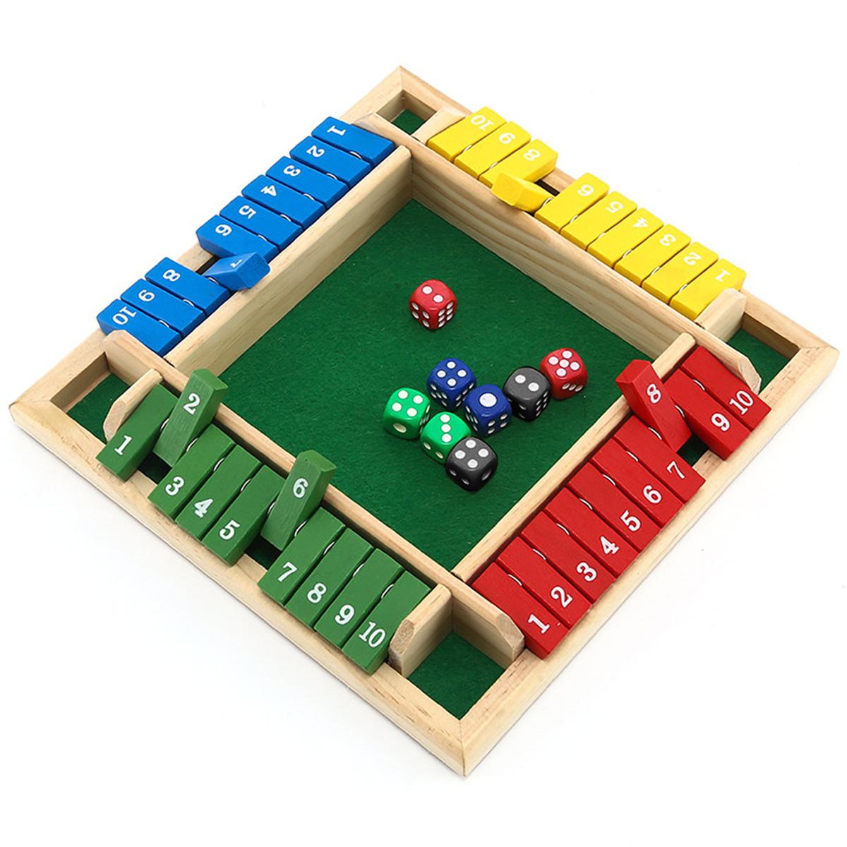 

Четырехсторонняя игра в кости Shut The Box, игрушки для вечеринки, семейная