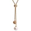 Long Stunning Box Chain Necklace For Women Featuring Alloy Pendant In Silver Gold
