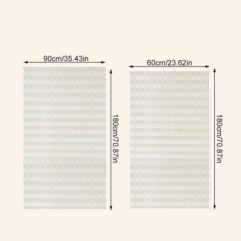 1PC Self-Adhesive Blinds Simple Polyester Curtain Window Paper Blinds Leaf Pleated Curtain Non-Woven 60/90x180cm