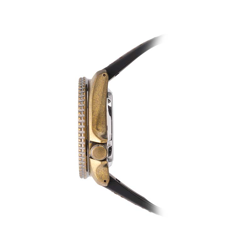 SEIKO 5 Mechanical Movement Artificial Leather Strap Watch Men's Watches Black Dial SRPE80K1