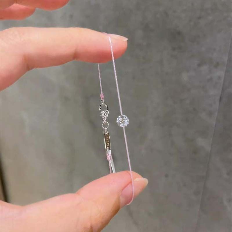 

Light] S925 Sterling Silver Pink Small Flower Ultra-Fine Bracelet Minimalist Korean Super Flash Accessible Luxury Twin Girlfriends Carrying Strap Peach Death | Copper Plated Gold Bracelet