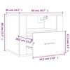 Wall Mounted Nightstand Smoked Oak 50x36x40 cm