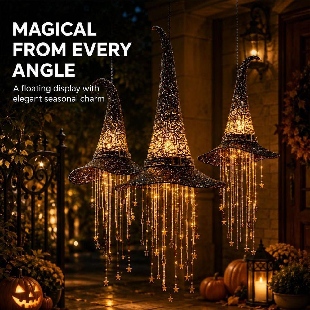 Hanging Design LED Halloween Ornament Decor Warm Led Glow Spooky Halloween Decoration Porch