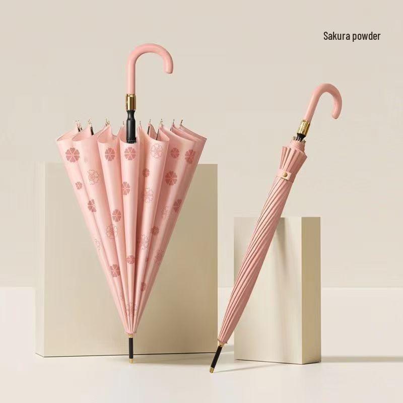 

Распускающийся зонт, активируемый водой: Прочный двухместный, большой изогнутый длинный ручка с 16 спицами для штормов.