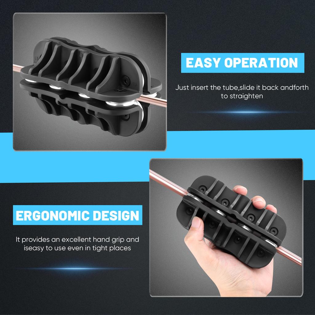 3/16in 1/4in Handheld Tubing Straightener Metal Pipe Straightener Tool Portable Brake & Fuel Line Straightener Hand Tools