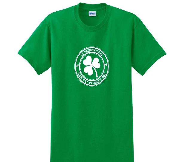 Happy Saint Patrick s Day Seal T-Shirt White Irish Green Shirt S-5XL XL