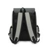 Schoolbag New Retro Men's PU Backpack Business Leisure Outdoor Computer Backpack Student Bag Wholesale