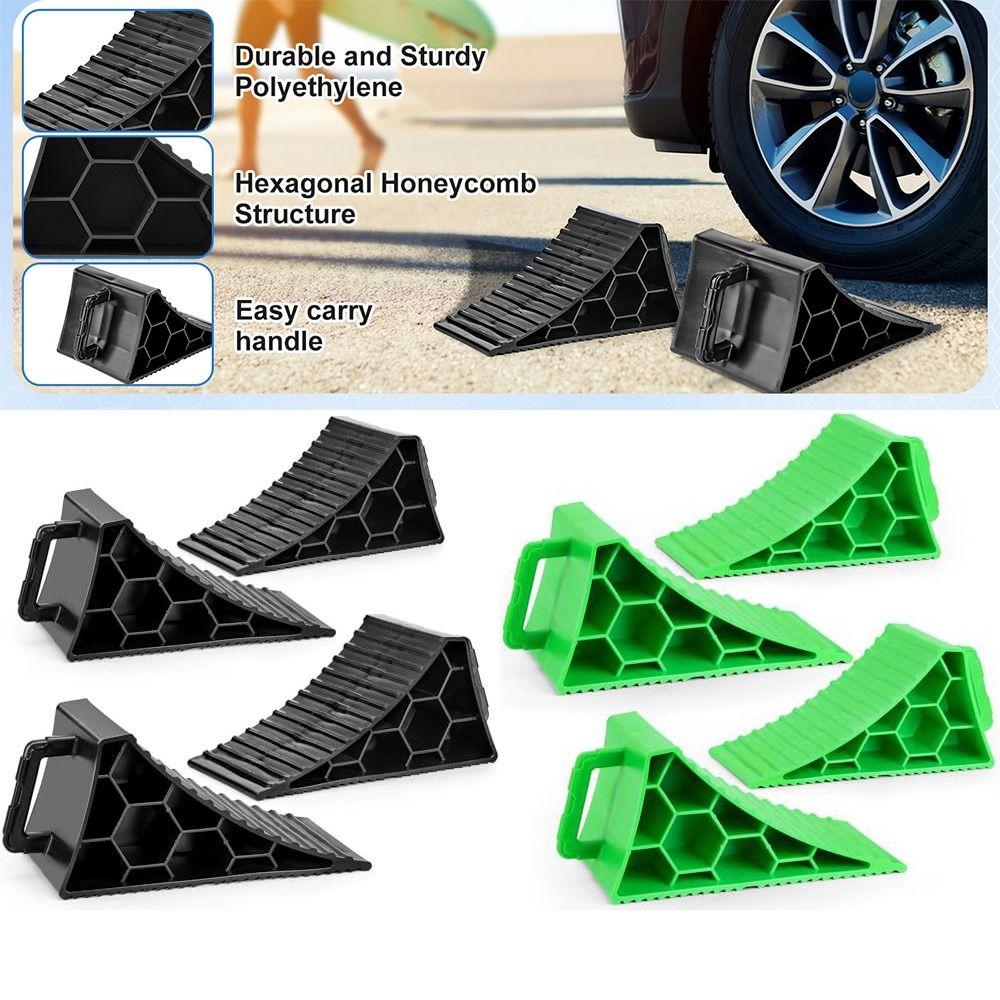 Space-Saving Wheel Chocks For RV With Handles Tire Chocks Wheel Ramp Wheel Alignment Block For RVs