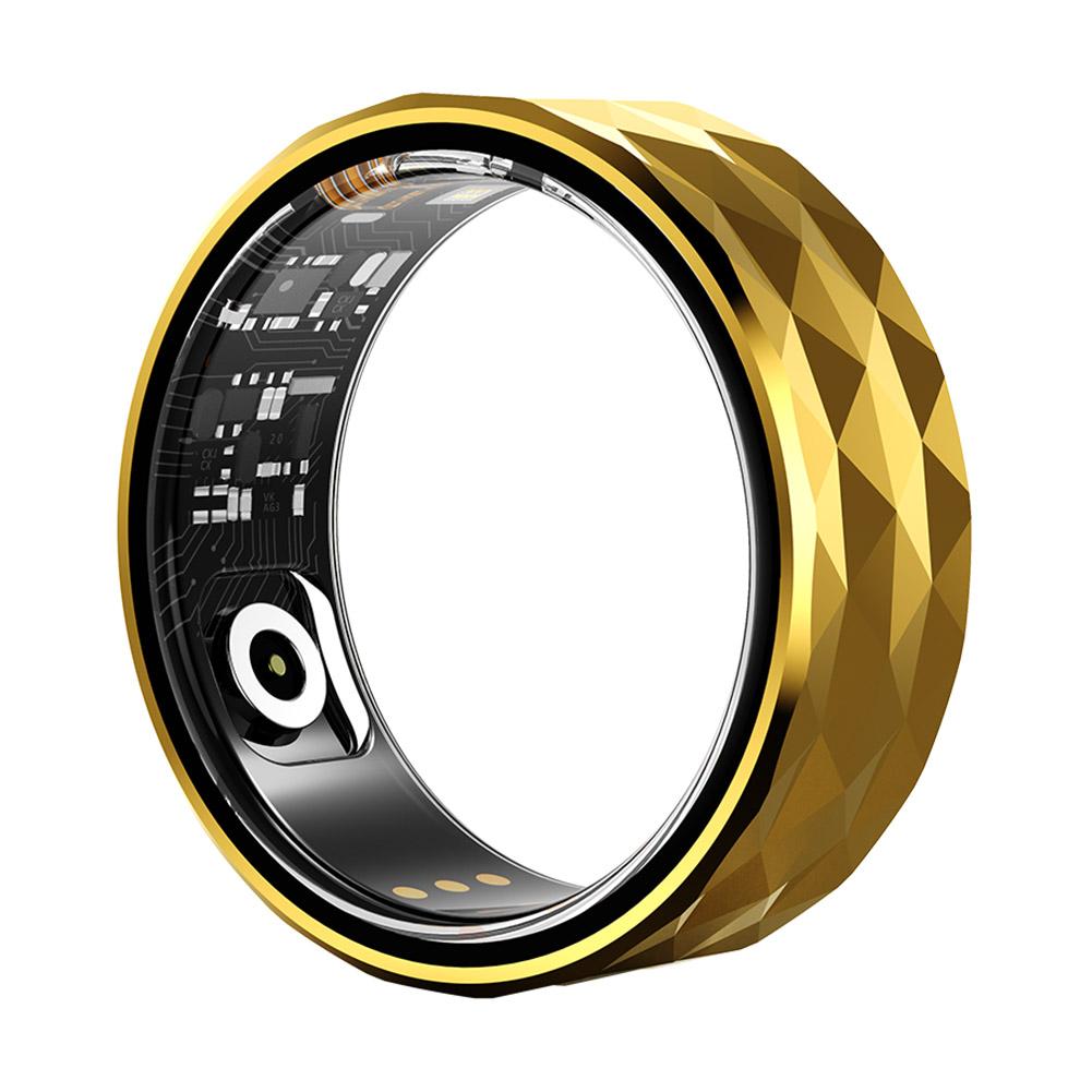 

R12M Smart Ring Монитор здоровья Кислород в крови Монитор сердечного ритма Монитор сна Трекер активности и сна Мультиспортивные режимы для Android iOS 19 золотой