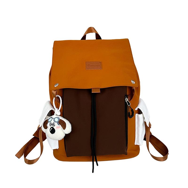 Sports cycling outdoor mountaineering backpack new fashion contrasting color design backpack men s and women s large-capacity travel backpack оранжевый