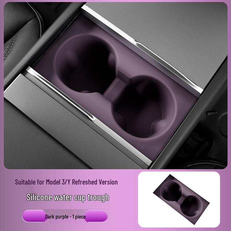 Updated Tesla Model 3/Y Center Console Silicone Wireless Charger Decor Accessory.